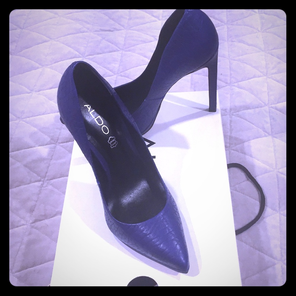 Aldo Blue Leather Pump
